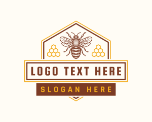 Badge - Honeycomb Bee Apiary logo design