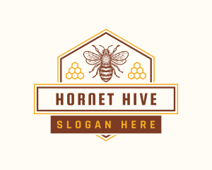 Honeycomb Bee Apiary logo design