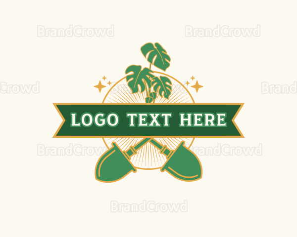 Garden Shovel Plant Logo