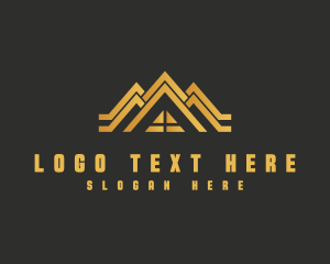 Roofing - Triangle Roof Real Estate logo design