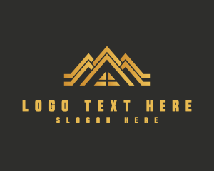 Land Developer - Triangle Roof Real Estate logo design