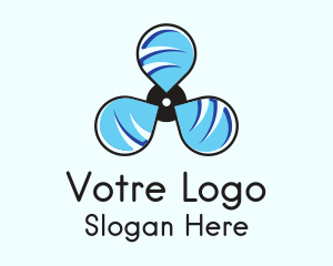 Blue Propeller Fan  Logo