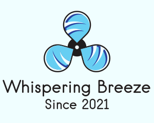 Blue Propeller Fan  logo design