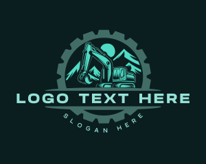 Cog - Gear Machinery Excavator logo design