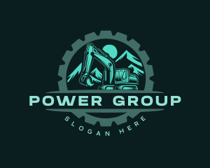Gear Machinery Excavator Logo