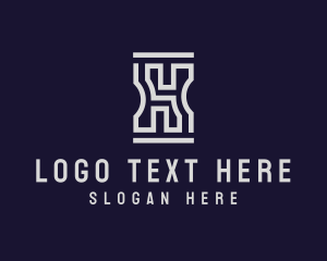 Column - Minimalist Concrete Maze logo design