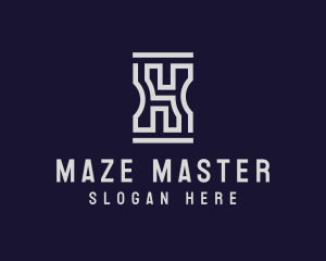 Minimalist Concrete Maze logo design