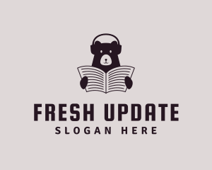 Update - Bear Newspaper Headphone logo design