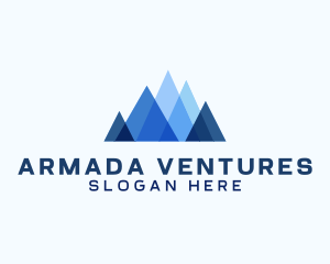 Geometric Mountain Venture logo design