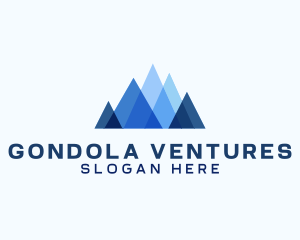 Geometric Mountain Venture logo design