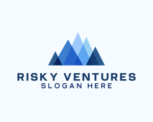 Geometric Mountain Venture logo design