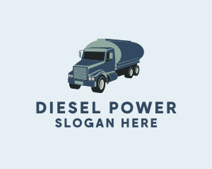 Diesel - Oil Tanker Truck logo design