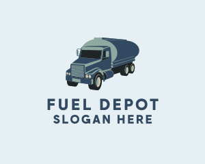 Gasoline - Oil Tanker Truck logo design