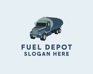 Petrol - Oil Tanker Truck logo design