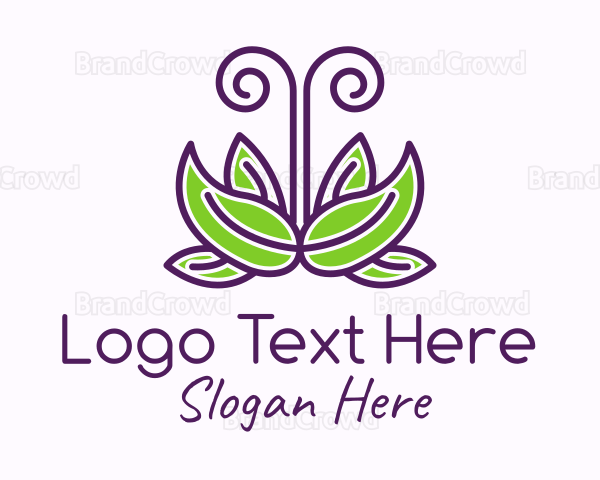 Butterfly Leaf Plant Logo