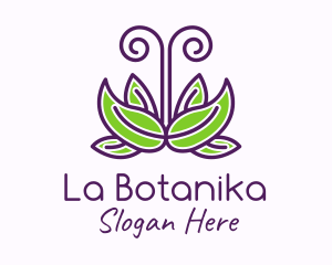 Butterfly Leaf Plant Logo