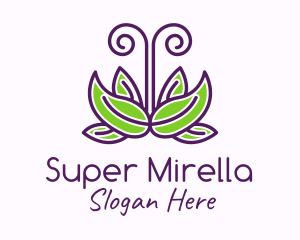 Butterfly Leaf Plant Logo