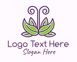 Butterfly Leaf Plant Logo