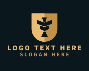 Luxe - Deluxe Phoenix Shield logo design