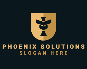 Phoenix - Deluxe Phoenix Shield logo design