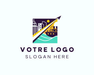 Airplane Cruise Travel Logo