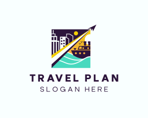 Airplane Cruise Travel logo design