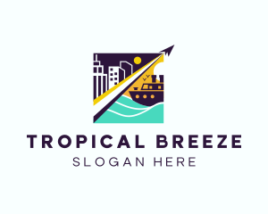 Caribbean - Airplane Cruise Travel logo design