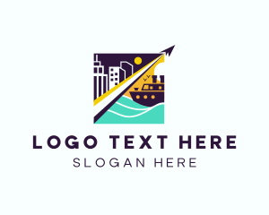 Itinerary - Airplane Cruise Travel logo design