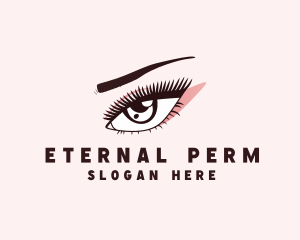 Perm - Beauty Lady Eyebrow logo design