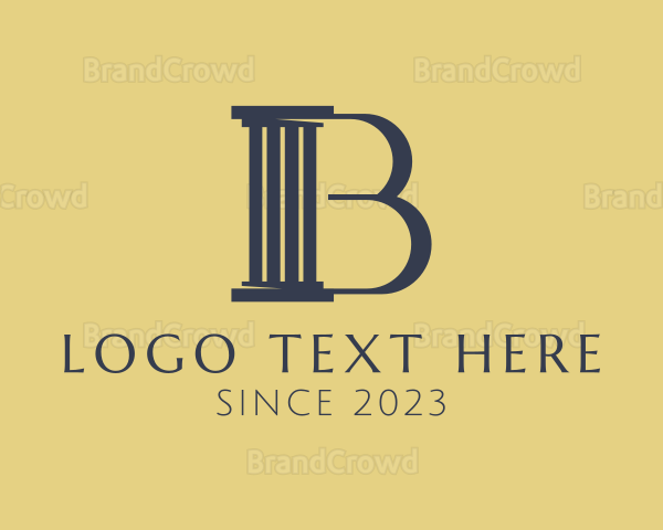 Legal Pillar Letter B Logo