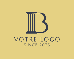 Financial - Legal Pillar Letter B logo design