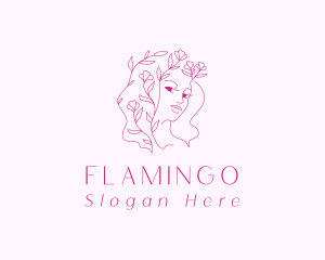Face - Floral Woman Beauty logo design