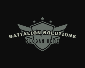 Battalion - Military Army Shield logo design