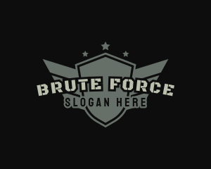 Military Army Shield logo design