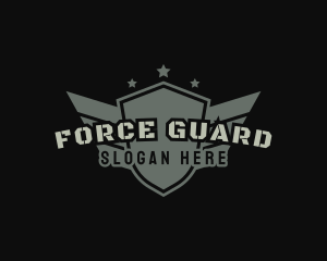 Military Army Shield logo design