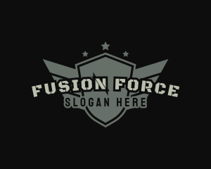 Military Army Shield logo design