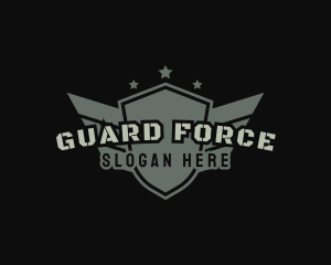 Military Army Shield logo design