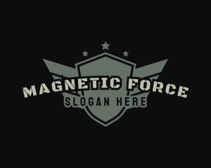 Military Army Shield logo design