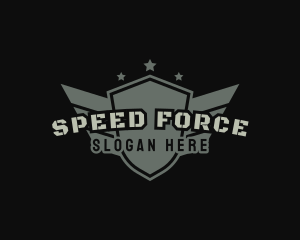 Military Army Shield logo design