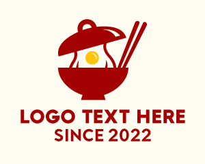 Asian Food - Oriental Egg Soup logo design