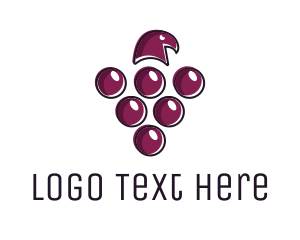 Purple Wine - Grape Hawk Vineyard logo design