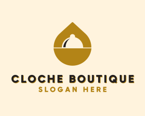 Coffee Droplet Cloche logo design