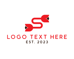 Typography - Red Tulip S logo design