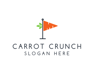 Carrot - Vegetable Carrot Flag logo design