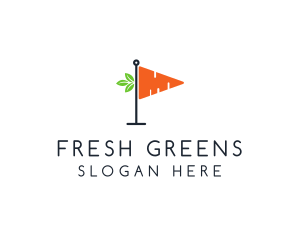 Vegetable - Vegetable Carrot Flag logo design