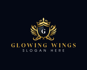 Royal Wings Crown logo design