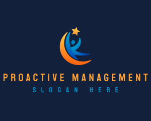 Leadership Management People logo design