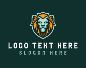 Feline - Lion Shield Gaming logo design