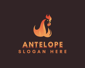 Grilled - Flame Chicken Grill logo design