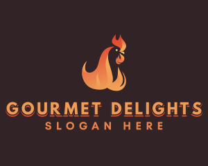 Flame Chicken Grill logo design